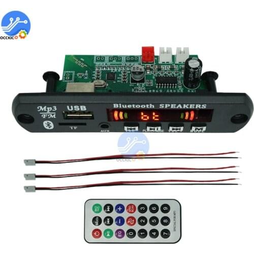 DC12V Car TF Card Version 2*15W Power Amplifier MP3 Decoder Board With Radio FM Function With Remote Control Bluetooth 5.0