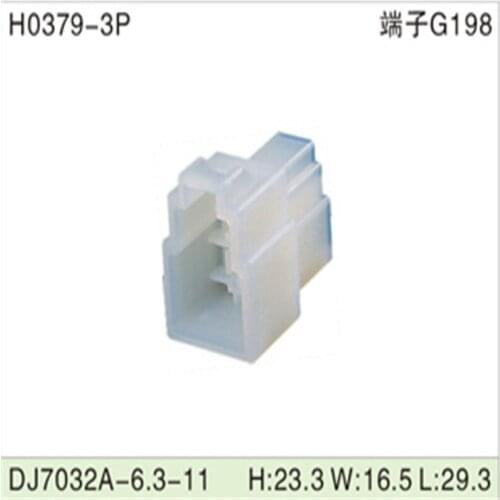 Free shipping 500pcs DJ7032A-6.3-11 6.3mm 3Pin AMP Car Electrical Wire Connectors for VW,BMW,Audi,Toyota,NISSAN AND other