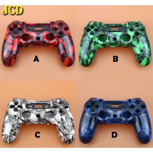 JCD Skull Hard Case Front Back Upper Under Controller Handle Housing Shell Case Cover For Sony PS4 Old Version V1 JDM-010 / 011