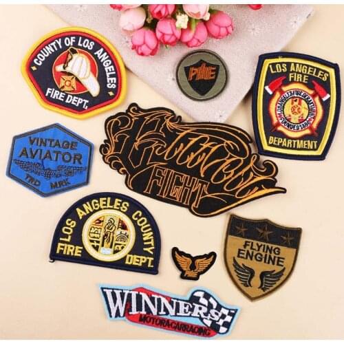 DIY Double Axe Wings Badge Clothes Decoration Patch Stickers Iron on Patches for Clothing Embroidery on Clothes Applique Badge
