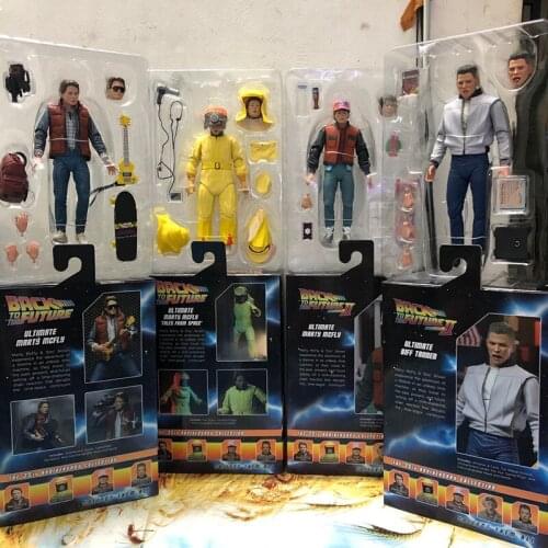 Neca Marty McFly Figure Biff Tannen Figure Back To The Future Ⅱ Sports Almanac Ultimate 1955 The 35th Anniversary Neca Figures