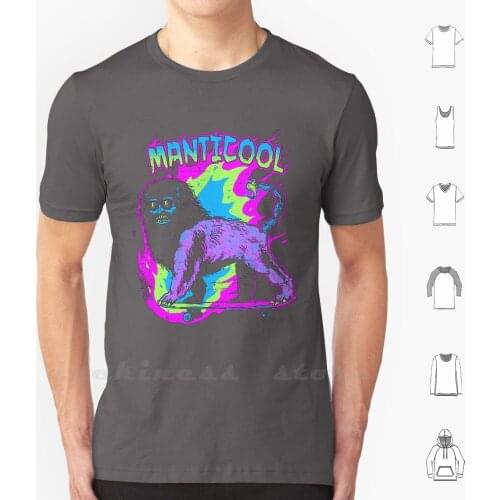 Manticool T Shirt 100% Cotton DIY S-6xl Manticore Creature Beast Mythological Myth Mythology Lion Man Scorpion Skate