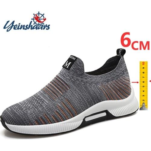 YEINSHAARS Men Sneakers Heightening Shoes Elevator Shoes Height Increase Shoes Insoles 6CM Man Daily Life Height Increasing Shoe