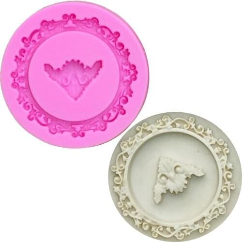 M0532 Vintage Frame Silicon Mold Cupcake Wedding Decoration baking tools for cakes kitchen accessories