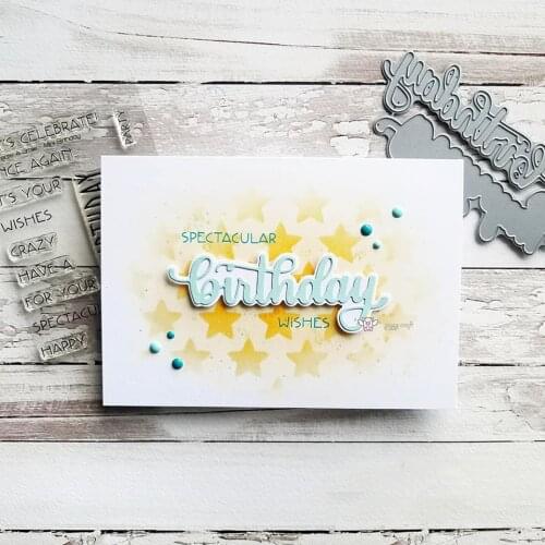 Mmao Crafts Metal Steel Cutting Dies New Birthday letter Stencil For DIY Scrapbooking Paper/photo Cards Embossing Dies