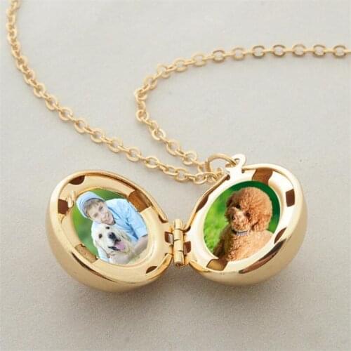 2 Photo Pendant Memory Floating Locket Necklace Gold Ball Secret Paper Flash Box Fashion Album Box Necklaces No photos momsGift