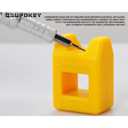 QSUPOKEY 5pcs/lot 2 in 1 Screwdriver Tool Porcelain Demagnetizer Magnetizer Degausser Quickly Porcelain Demagnetization Filling