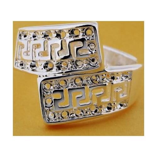 R203 Hot Selling size 6# 7# 8# 9# silver plated Rings for women mens silver color jewelry fashion jewelry fashion ring