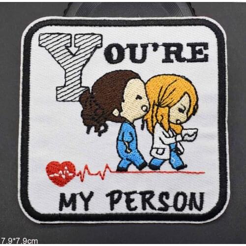 Love Theme I love you Are My Person Lovers Iron On Embroidered Clothes Patches For Clothing Stickers Garment Wholesale