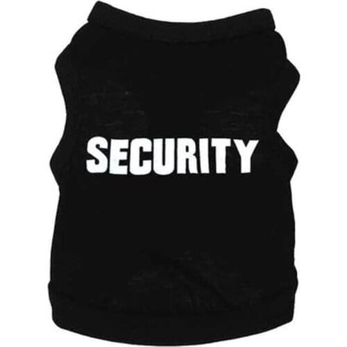Security Suit Cosplay Dog Clothes Black Elastic Vest Puppy T-Shirt Coat Accessories Apparel Costumes Pet Clothes for Dogs Cats