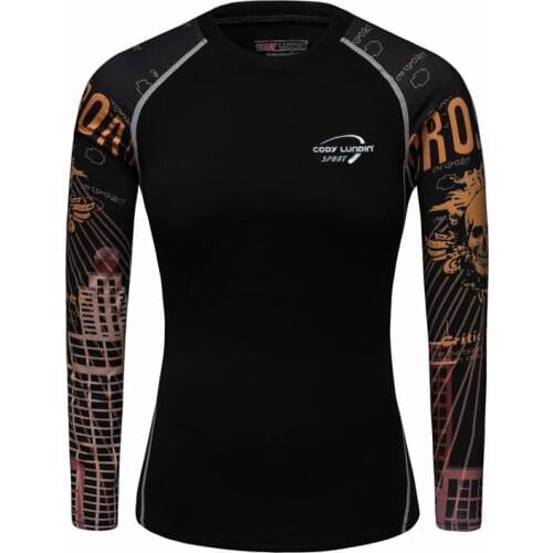 Printed Women T-shirts Compression Shirt Raglan Long Sleeve Clothes Ladies Breathable Cosplay Costume Girl Clothing Top Fitness