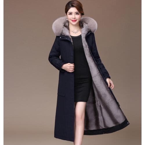 Women Winter Parkas 2020 New Female Premium Quality Overcoat Thicken Fashion Coat Imitate Fox Fur Collar Jacket Plus Size A576