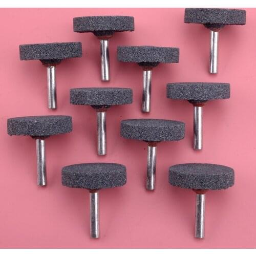 10Pcs/Set 40mm T-shape Mounted Abrasive Grinding Cutting Stone Wheel Head For Drill Rotary Tool