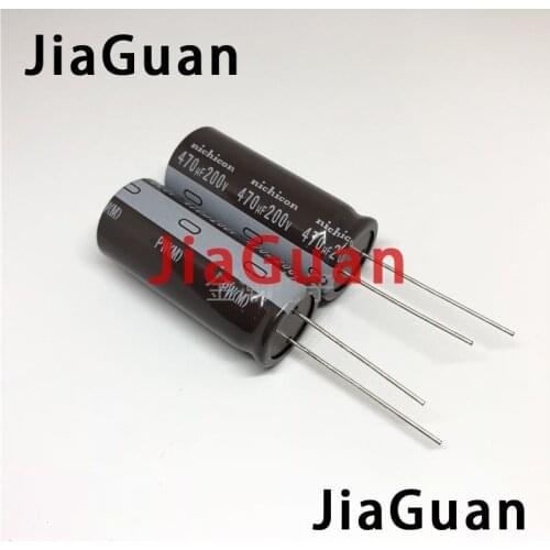 10PCS NEW NICHICON PW 200V470UF 22X50MM electrolytic capacitor 200V 470UF High frequency long life 470uF/200V