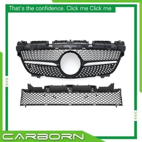 For-Mercedes-Benz SLK-class SLK 250 350 200 R172 2011-2015 Diamond Style Front Bumper Racing Grille Upper & Lower 2 pieces