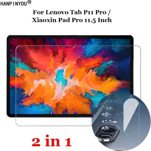 2-in-1 Front Tempered Glass For Lenovo Tab P11 / Xiaoxin Pad Pro J706F Soft Camera Lens Protection Film Screen Protector Guard
