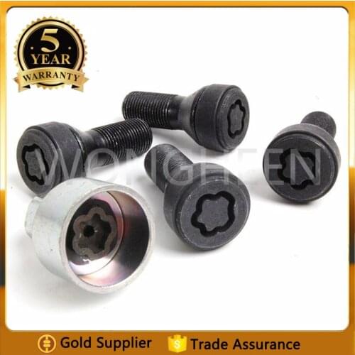 36136792851 Wheel Bolts Locks Set M14 x 1.25 For BMW F20 F30 F07 F06 F01 E70 X3 X4 X5 X6 1 2 3 4 5 6 7 Series Bolt Code Stud