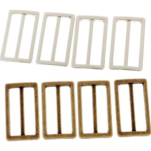 8 Pieces Metal 38mm Tri-Glide Slider Adjust Buckles for Backpack Bag Strap Webbing