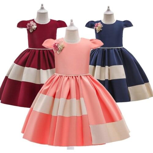 Flower Girls Satin Dress For Wedding First Holy communion Pageant Party Gown Christmas Children Princess Birthday Wedding Frocks