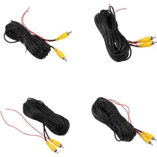 Car Reverse RCA Video Cable Car Rear View Camera Video RCA Trigger Wire Connecting Parking Monitor Male to Male 10m 12m 15m 20m