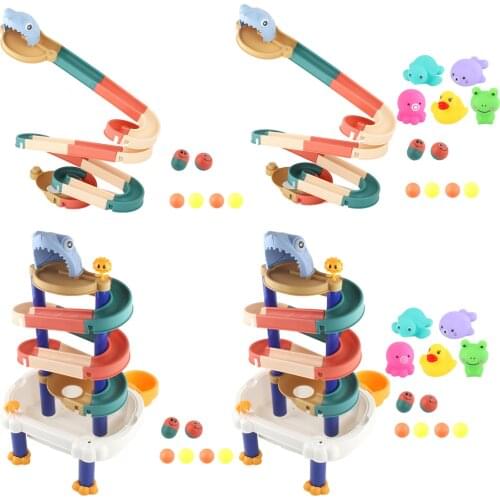 Childrens Bath Toys DIY Water Slide Waterfall Ball Track Ball Track Slide DIY Free Assembly Summer Water Toys