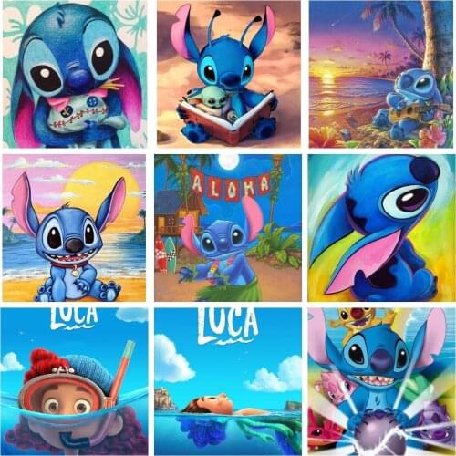 Disney Star Baby Stitch Full Diamond 5D DIY Diamond Painting Cartoon 3D Embroidery Cross Stitch Rhinestone Wall Decoration Gift