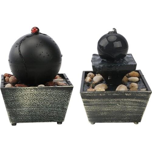 Water View Flowing Water Fountain Indoor Desktop Fountain Garden Micro Landscape Home Office Feng Shui Decoration