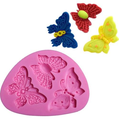 Hot sell New Butterfly Shape Silicone Mold Butterfly Shape Silicone Fondant Mold Decorating Chocolate Bakeware Mould Fudge Tool