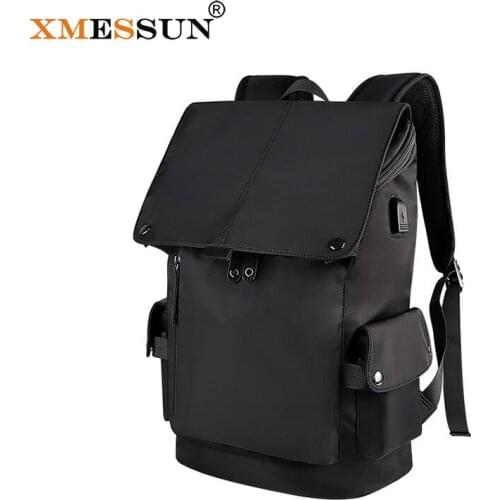 XMESSUN 2021 Canvas Laptop Bag Backpack Fashion Large Capacity For Leisure Business Travel Macbook Pro Laptop Bag INS XMS274