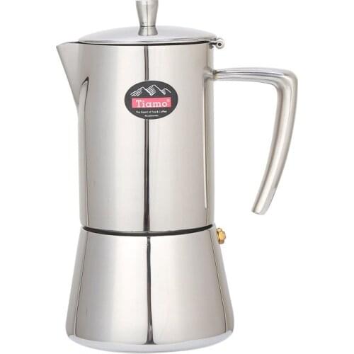 Stainless steel coffee pot 304 Moka pot household hand flush pot filter cup coffee set filter pot