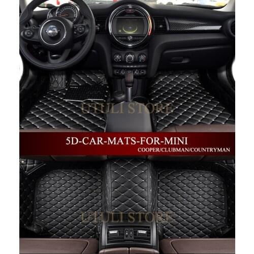 Leather Car floor mat carpet rug for MINI Cooper clubman countryman paceman F54 F55 F56 F60 R55 R60