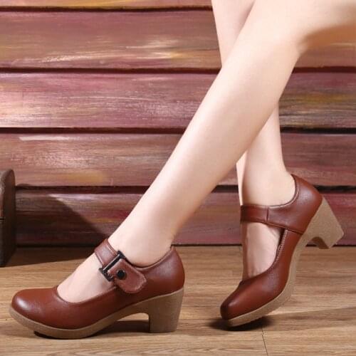 USHINE brown / black / red / white heel 6cm indoor / outdoor exercise teacher shoes ballroom square dance sneakers shoes woman