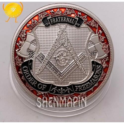 Masons Commemorative Coin Free and Accepted Masons Faith Charity Coins Collectibles Freemasons Challenge Coin Religion Coins