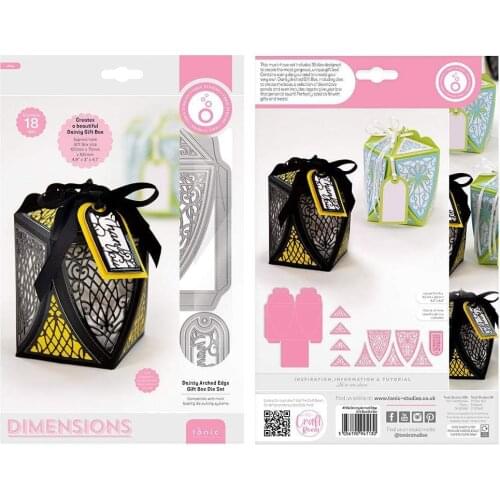 Metal cutting dies dainty arched edge gift box mold card Scrapbook paper craft knife mould blade punch stencils