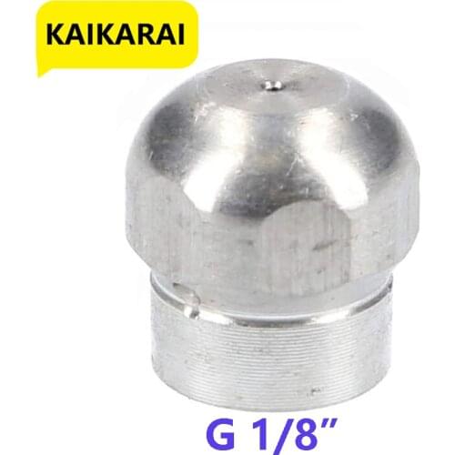 High Pressure Cleaning Nozzle 1/8 Inches Cleaning Machine Hose Sewer Pipe Cleaner Spray Holes Cleaning Tools