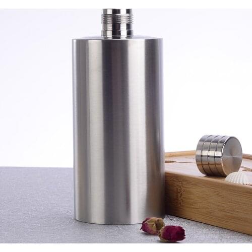 New Portable 304 Stainless Steel Hip Flask Whiskey Alcohol Liquor Bottle Container Flagon Silver Drinkware