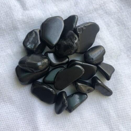 Wholesale 100Grams Small Tumbled Shungite Stone Beads,Polished Shungite Chip Healing Stone Used For Meditation and Energy Balace