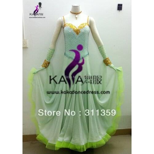 KAKA DANCE B13035,Silk Chiffon Ballroom Standard Dance Dress,Waltz Dance Competition Dress,Women,Girl,Adult Dance Dress Ballroom