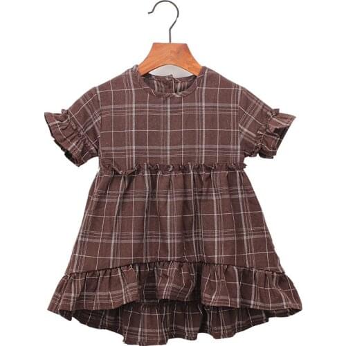 Baby Girls Dress Kids Birthday Party Princess Casual Lattice Girls Summer Clothes