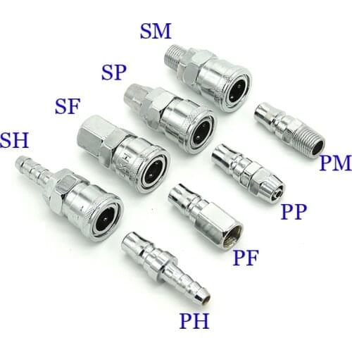 Pneumatic fitting C type Quick connector High pressure coupling PP20 SP20 PF20 SF20 PH20 SH20 PM20 SM20 work on Air compressor
