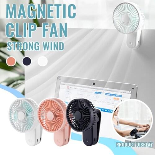 Portable Cooling Fan 2021 New Usb Table Mini Fan Clip-on Rechargeable Desktop Fan Mini Magnetic Personal Summer Cooler#g4