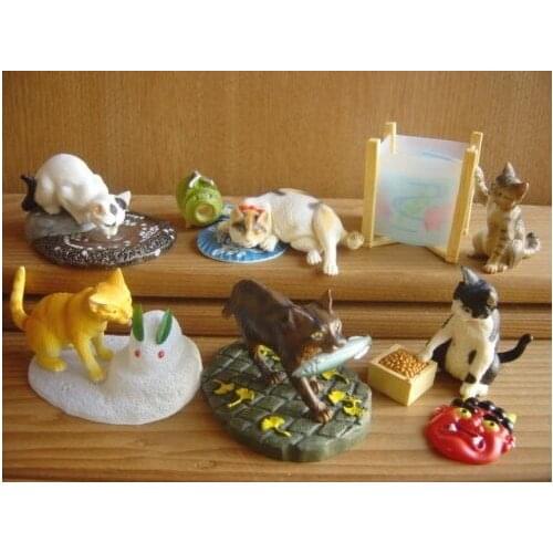 Pvc figure pvc toy cats 6pcs/set out of print