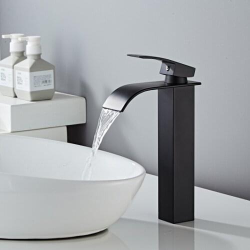 Rozin Hot Cold Basin Faucet Waterfall Bathroom Vanity Basin Faucet Single Lever Chrome Brass Hot And Cold Basin Wash Taps