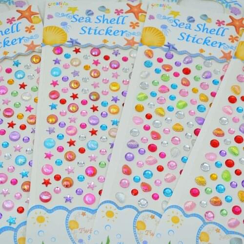 Sorts of colors sea shell stickers for Decorating the album card making DIY scrapbooking stationery