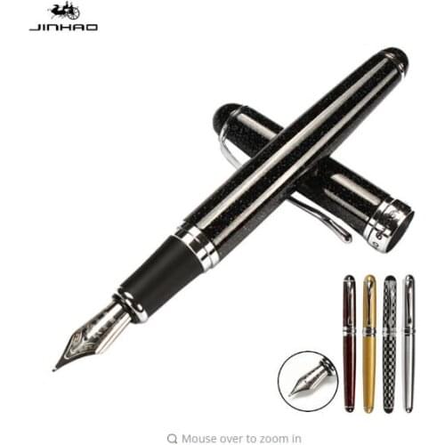 Noble JINHAO X750 fountain pen all total 15 colors with gift pen pouch Thick metal ink pen