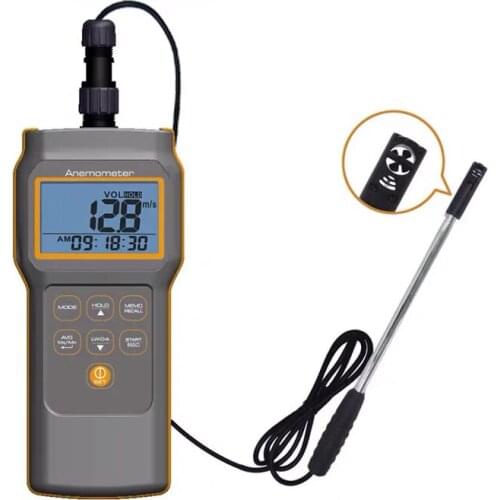 Handheld AZ8905 Anemometer Measures Air Flow Meter Velocity Volume Temperature Humidity Dew Point Wet Bulb