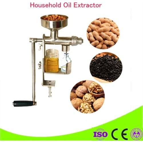 Manual House Hold Mini Peanut Sunflower Seed Sesame Seed Walnut Coconut Oil Press Machine