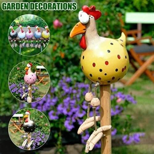 Garden Decoration Ceramic Chicken Hilde Decoration Animal Figurine Ornament for Home Decorative Craft