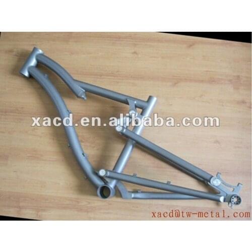Titanium Full Suspension Bicycle Frameset with Sandblasting finished New design Ti Suspension Moutain Bike Frame Top-rated titan