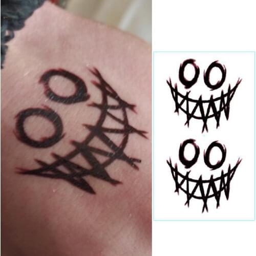 Waterproof Black Temporary Tattoo Stickers Long Men Women Rose Clown Body Art Water Transfer Tattoos Arm Waist Finger Tatoo